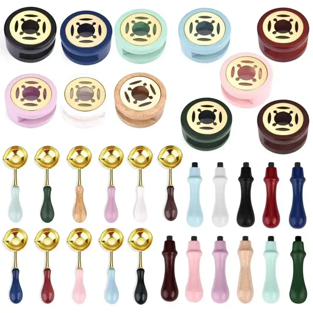 Wax Seal Stamp Set - مجموعة أختام شمع للختم من الخشب