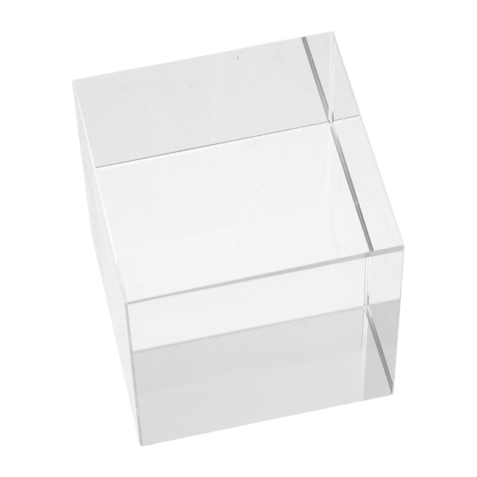 Paper Weight Crystal - مكعب زجاجي شفاف ثقيل بتشطيب ناعم،