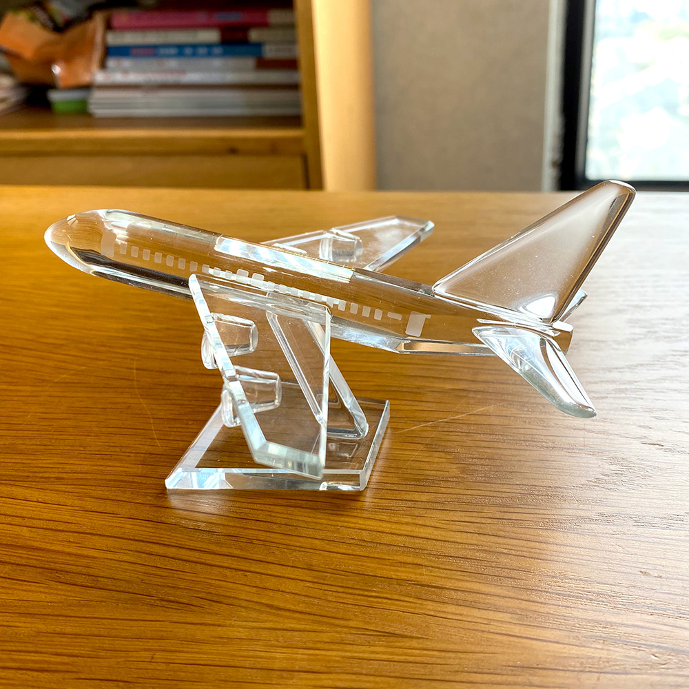 تمثال طائرة من الكريستال الشفا - مراجعة Paper Weight Crystal وسعره