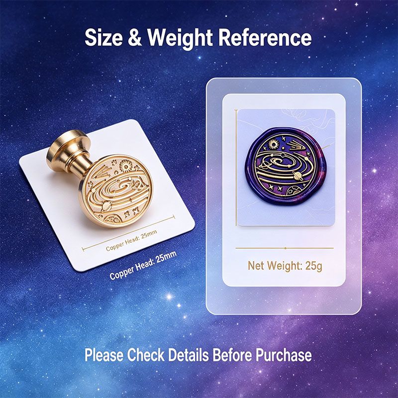 ختم شمعي بتصميم الكون المرصع ب - مراجعة Wax Seal Stamp Set وسعره