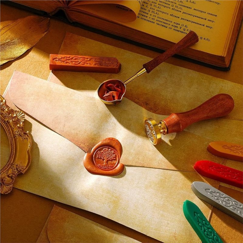 مجموعة أدوات مكتبية DTA4-Vinta - مراجعة Wax Seal Stamp Set وسعره